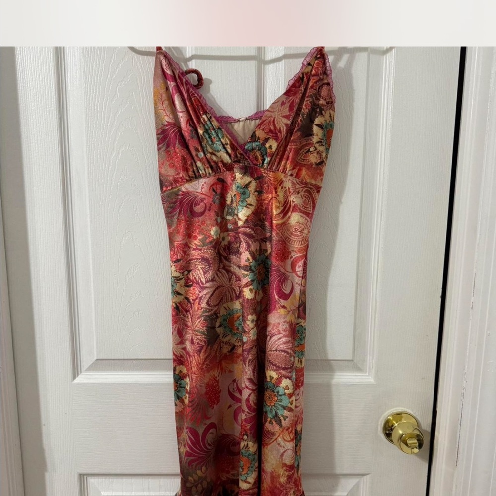 Floral Satin Slip Dress